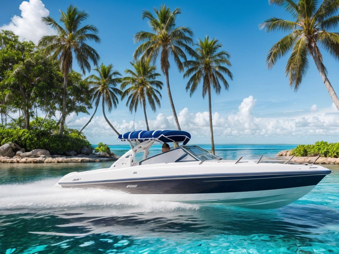 Fibreglass speedboat