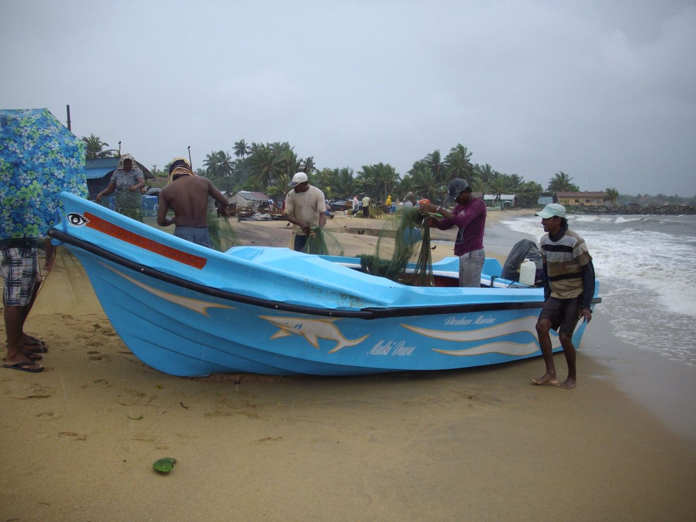 Fibreglass fishing boat